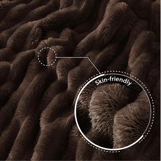 Exclusivo Mezcla Striped Fleece Throw Blanket - Image 5