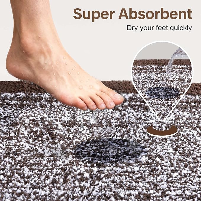 48x32 Large Bathroom Rugs Washable Non Slip, Soft Absorbent Quick Dry Mats - Image 7