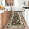 Runner Rug for Hallway Entryway 2.5x8 Farmhouse Floral Non-Slip Machine by GarveeHome