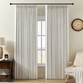 Pinch Pleated Linen Curtains 100% Blackout 84 Inches Long by AUSSPVOCT