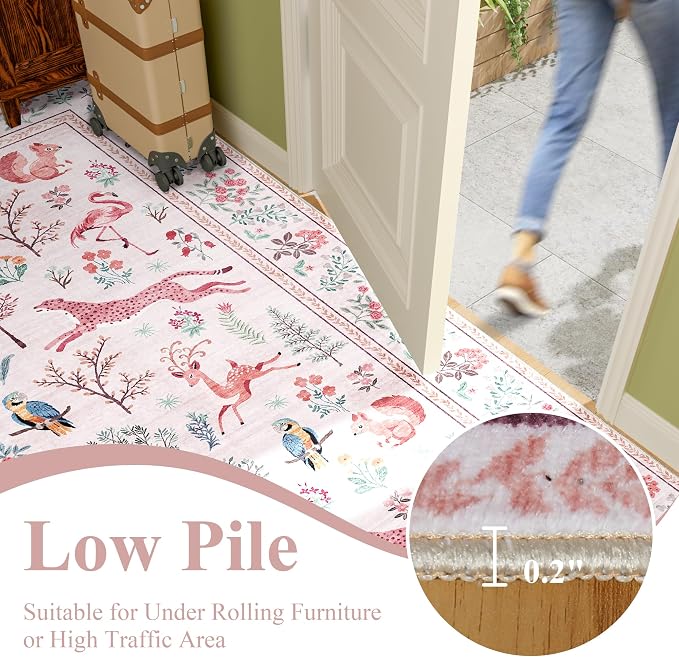 DUKINO 2x3 Entryway Rug, Washable Door Mat Animal Rug - Image 7