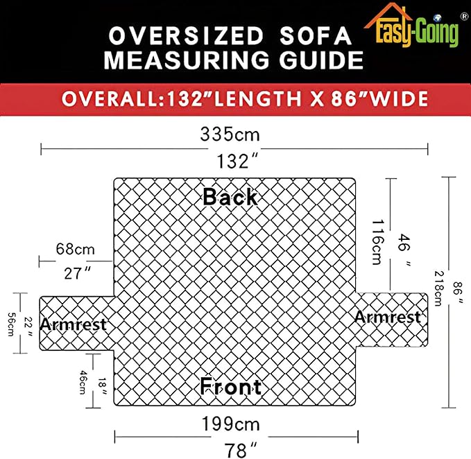 Easy-Going Reversible Couch Cover, 3 Cushion Sofa, Water Resistant Furniture Mat - Image 6