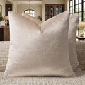 GIGIZAZA Velvet Pillow Covers 20x20 Decorative Pillows Pack of 2 Beige | by GIGIZAZAFocusingonhomedecoration