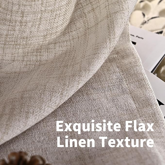 YoungsTex Natural Linen Curtains 42X72 Inch Long - Image 4