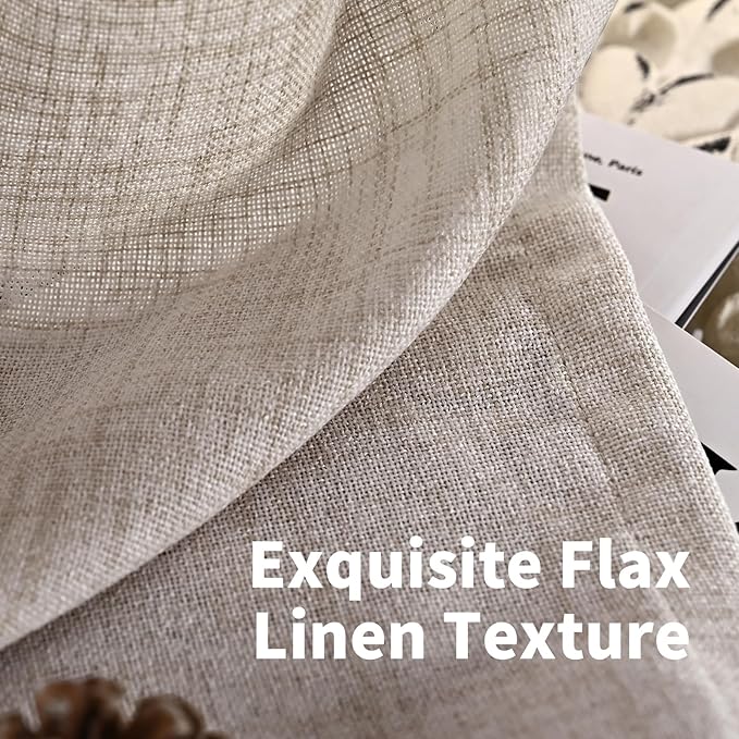 YoungsTex 38 Inch Wide Linen Curtains - Image 5