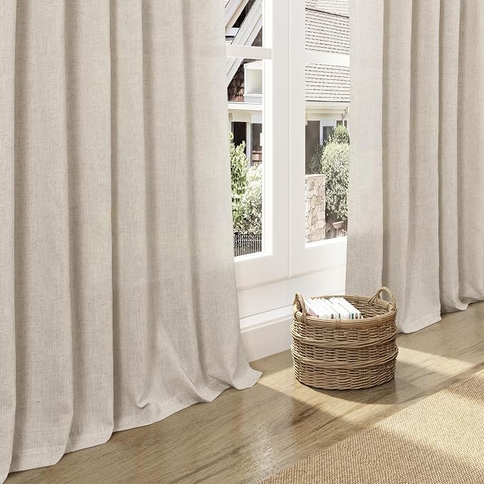 Nanspring Eclectic Home Decor Linen Curtains 96 Inches Long - Image 5