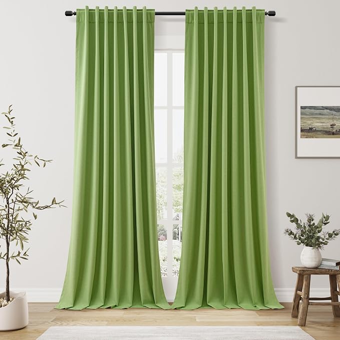 Guken 100% Blackout Curtains 102 Inch Length 2 Panels Set by Guken