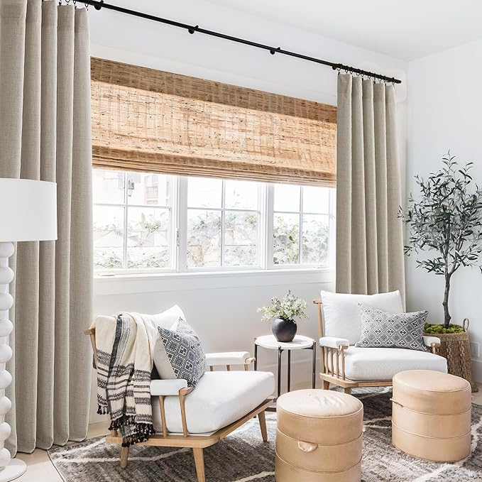 RYB HOME Sheer Curtains 108 inches, Extra Long Floor to Ceiling Curtains | - Image 6