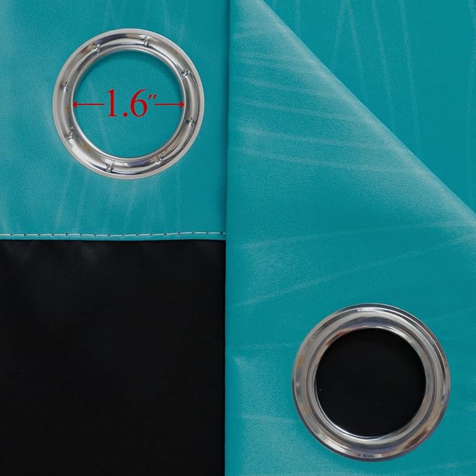 Estelar Textiler Teal and Purple Ombre Blackout Curtains 96 Inches Long 2 Panels - Image 7