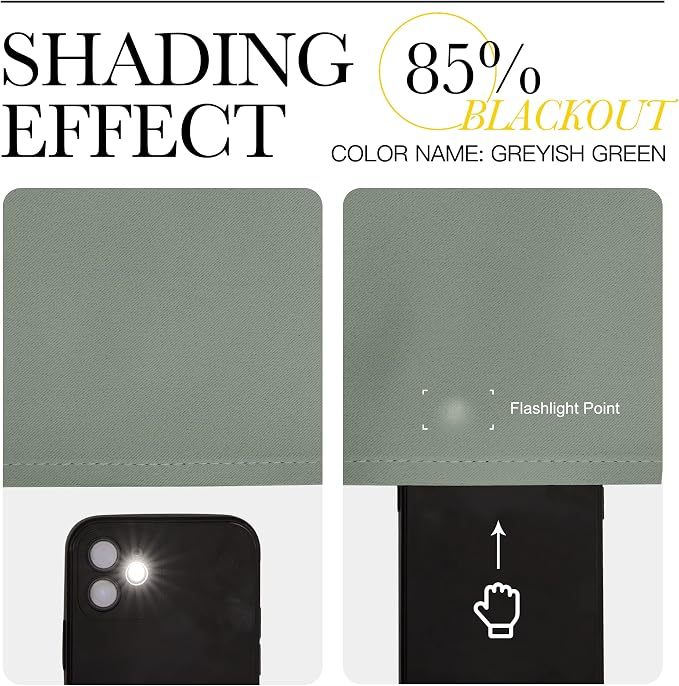 NICETOWN Blackout Sage Green Curtains - Image 2