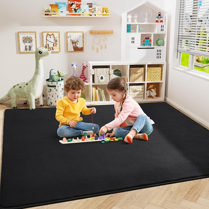 Amearea Large Modern Area Rugs for Bedroom Living Room, 5x8 Feet Black - Image 6