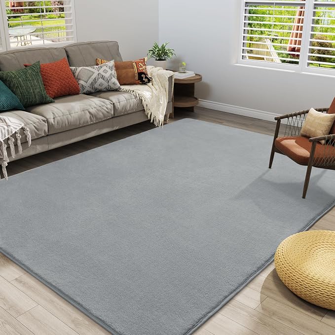 Amearea Large Modern Area Rugs for Bedroom Living Room, 5x8 Feet Grey Thickened - Image 4