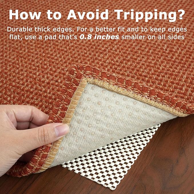 KOZYFLY Washable Area Rug 5x7 ft Rubber Backed Non Slip Rugs - Image 5