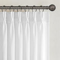 Topfinel Beige White Pinch Pleat Linen Curtains by Topfinel