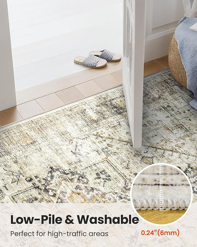 AMADA HOMEFURNISHING 2x6 Washable Runner Rug, Non-Slip Backing & Durable Edge - Image 7