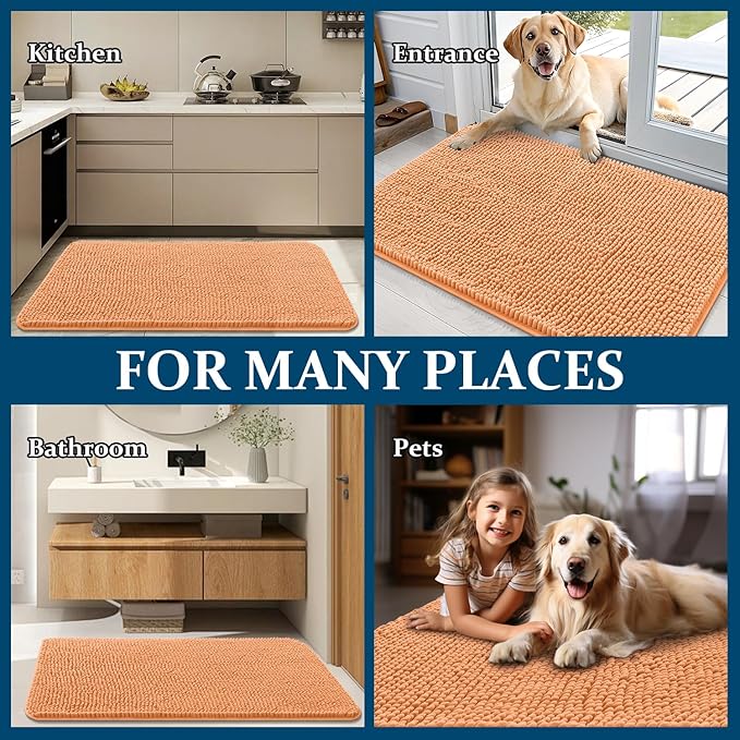 OLANLY Dog Door Mat for Muddy Paws 40x24, Absorbs Moisture and Dirt, Absorbent - Image 8