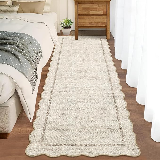 GarveeHome Scalloped Washable Runner Rug 2x10 Non Slip Kitchen Rugs - Image 8