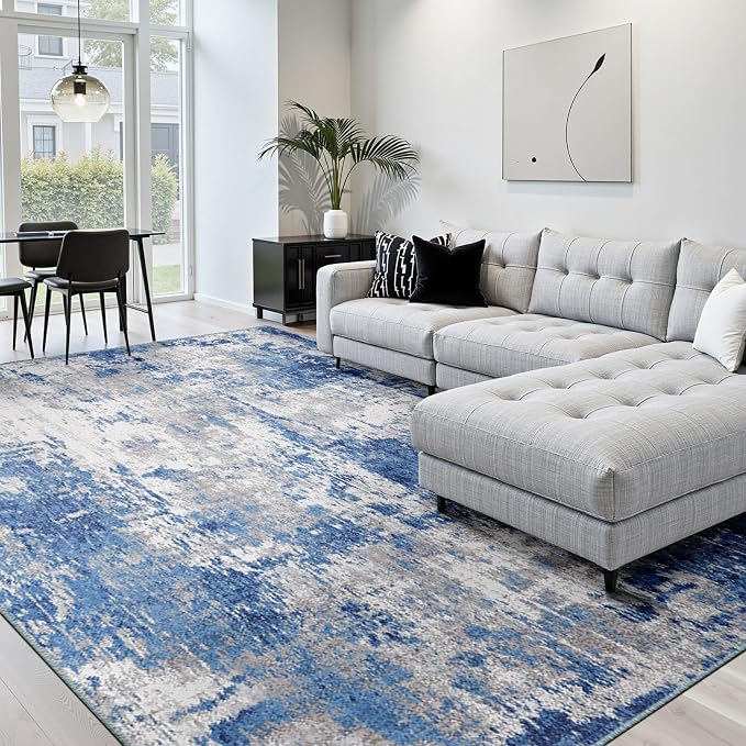 Washable Area Rugs 5'x7' Non-Slip Modern Abstract Soft - Image 2