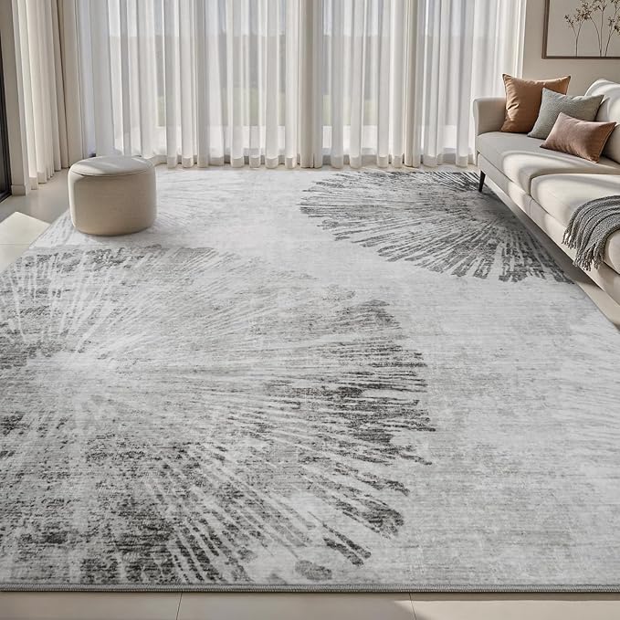 5x7 Area Rugs for Living Room-Machine Washable Rug Ultra Soft Non Slip Area Rug by AMOAMI
