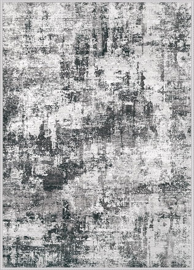 10x14 Area Rug for Living Room: Washable Abstract Large Soft Rugs Non Slip - Image 9