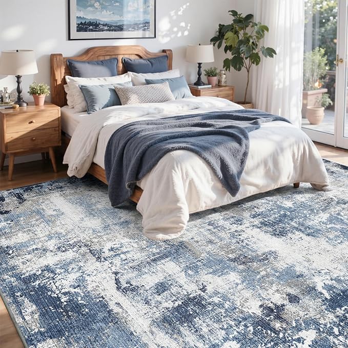 4x6 Ft Area Rugs for Living Room, Soft Non-Slip Washable Rugs Modern Abstract - Image 4