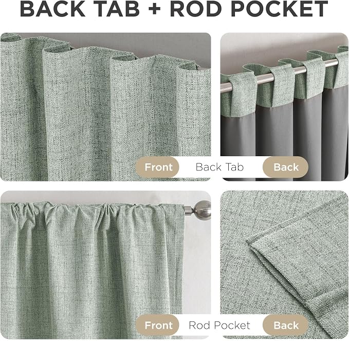 Joydeco Linen Blackout Curtains - Image 6