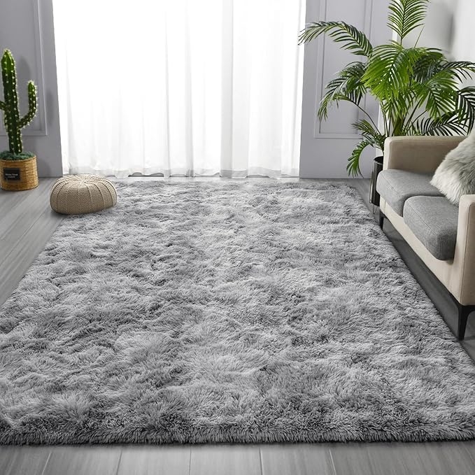 Deerhoo Large Shag Area Rugs 6 x 9, Tie-Dyed Plush Fuzzy Rug - Image 3