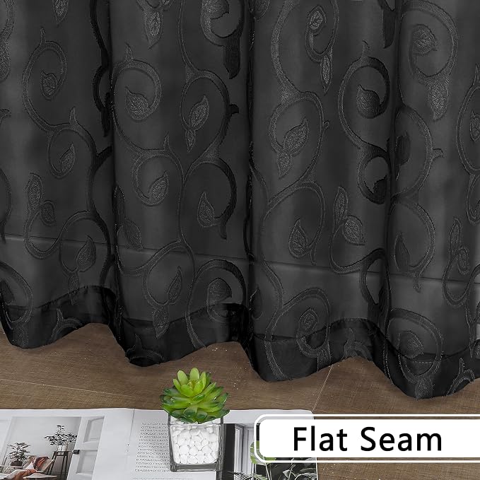 OWENIE Furman Extra Long Sheer Curtains 96 inches Long - Image 7