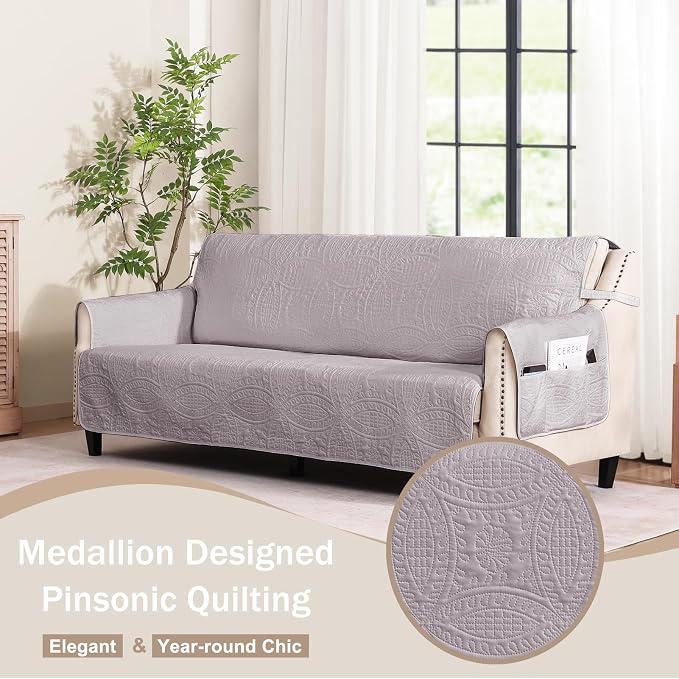 Quilted Grand Sofa Covers Washable, Couch Cover - Image 2