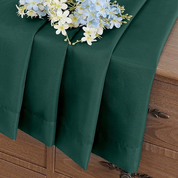 Green Small Sheer Curtains 2 Panels Set, Kitchen Curtains 36 Inch Length - Image 6