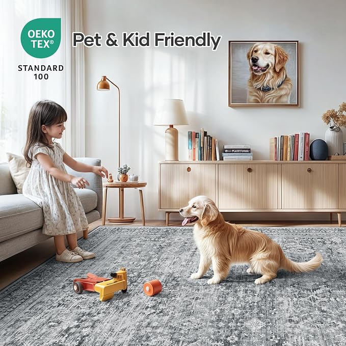 Lofus 8x10 Area Rug for Living Room, Soft Neutral Carpets for Bedroom Dining - Image 5
