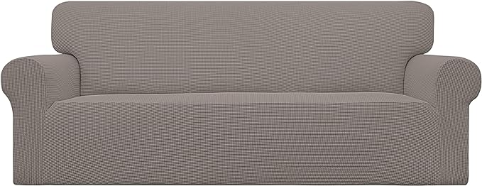 Easy-Going Stretch Oversized Sofa Couch Slipcover Washable Taupe | 1-Piece by Easy-Going