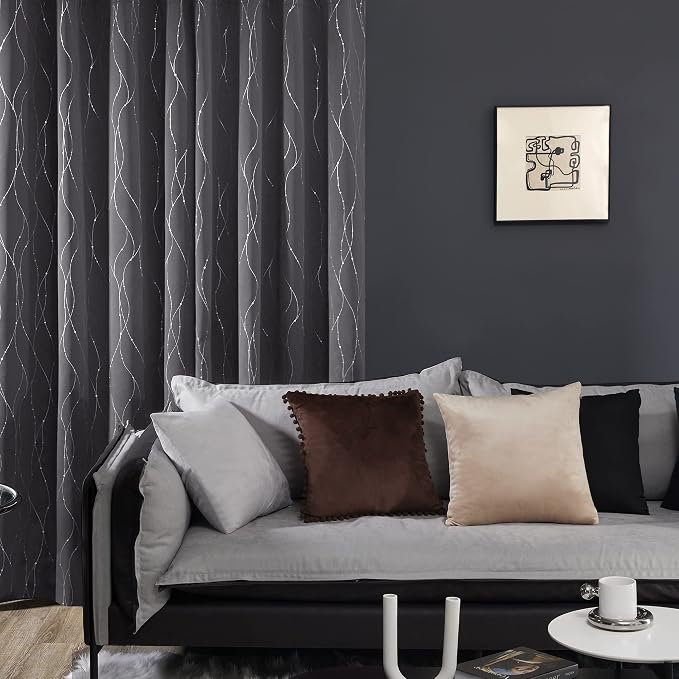 Deconovo Gray Curtains for Living Room, Protect Pravicy Thermal Insulated - Image 5