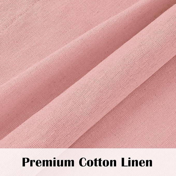 FRAMICS Farmhouse Kitchen Curtains 36 Inch Length, Rustic Cotton Linen Tier - Image 7