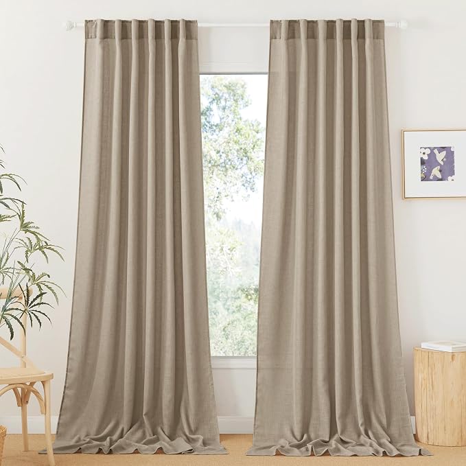 RYB HOME Extra Wide Sheer Curtains by RYBHOME