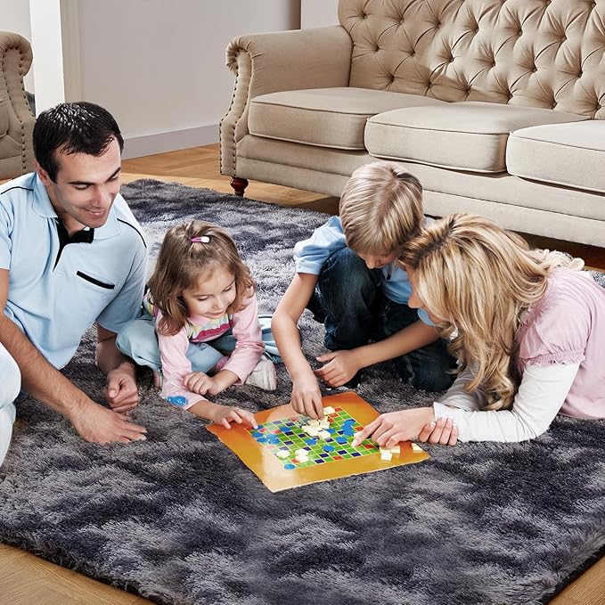 Shag Area Rugs for Living Room 5x7 Feet, Upgrade Anti-Skid Rectangular Cozy Rug - Image 5