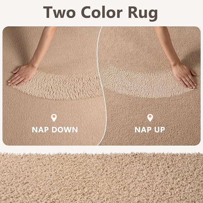 2x8 Beige Solid Runner Rug Washable Non-Slip - Image 9
