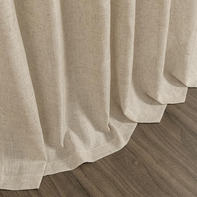 Taupe Burlywood Linen Curtains for Living Room 126 Inches Long Light Filtering - Image 9