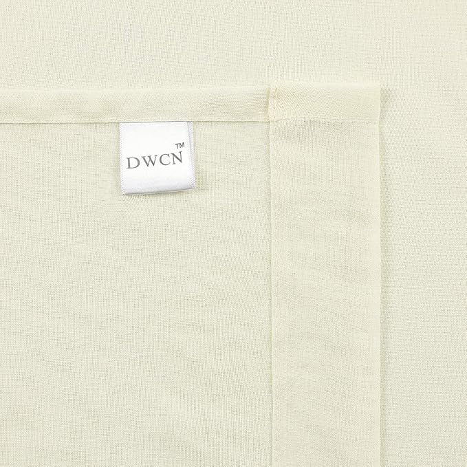 DWCN Ivory Sheer Curtains for Kitchen Windows - Image 5