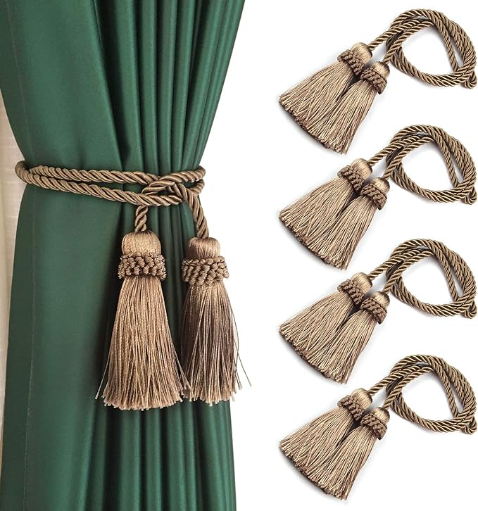 Fenghuangwu Curtain Tiebacks Handmade Decorative Curtain Holdbacks Rope by fenghuangwu
