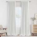 Off White 100% Blackout Curtains 84 Inch Length 2 Panels Set by Guken