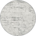 Round Area Rug Living Room: 4 ft Modern Washable Carpet Gray | by FXRHLP