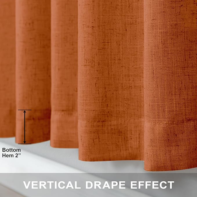 Burnt Orange Curtains 90 Inches Long - Image 5