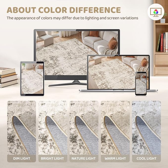 UERMEI 5x7 Area Rug Living Room Rugs - Image 7