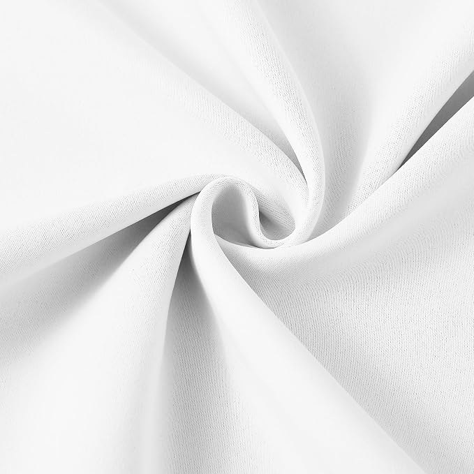 White Blackout Curtains 104 Inches Long, Custom Made Pinch Pleated Memory - Image 7