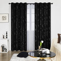 Deconovo Black Blackout Curtains, Thermal Insulated Noise‑Reduced Grommet Drapes by Deconovo