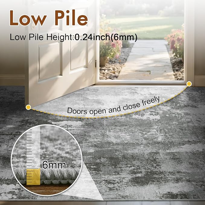 8x10 Ft Large Area Rugs for Living Room, Soft Non-Slip Washable Rugs Modern - Image 8
