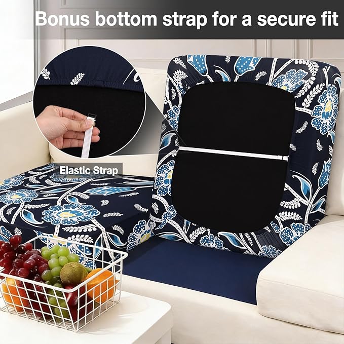 hyha 8Pcs Patio Cushion Covers, Stretch Outdoor Couch Cushion Covers Replacement - Image 4