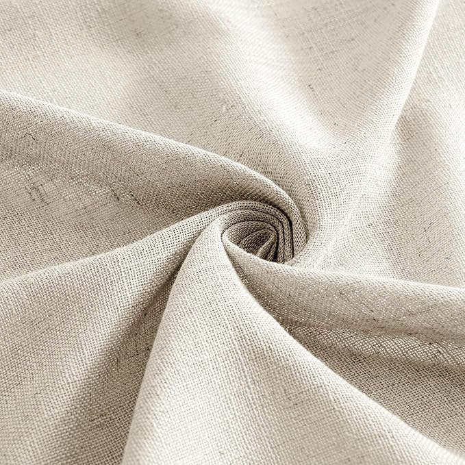 MIULEE Cream Linen Curtains 52x90 Inch Long - Image 8