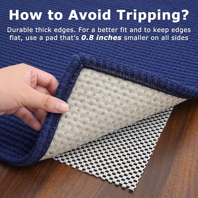 KOZYFLY Washable Area Rug 6x9 ft Rubber Backed Non Slip Rugs - Image 5